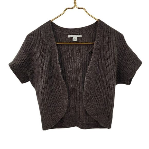 Banana Republic Wool Angora Rabbit Hair Blend Crop Shrug Shortsleeve Small - Picture 1 of 8